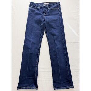 Levis 314 Shaping Straight Jeans Womens 28 Blue Dark Wash Mid Rise 28x30 Denim